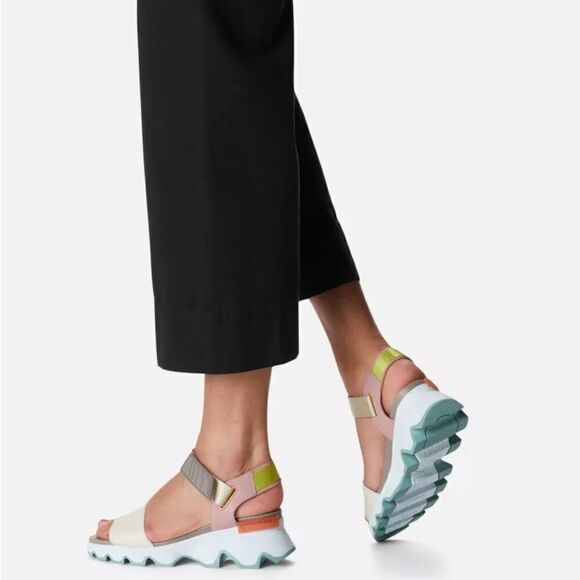 Nurture Roam Multi -Color Platform Block Heel Pastel Sandals Size 10 - Picture 6 of 12